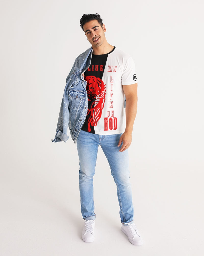Kadobe I Live My Life On God Crew Neck Short Sleeve T Shirt