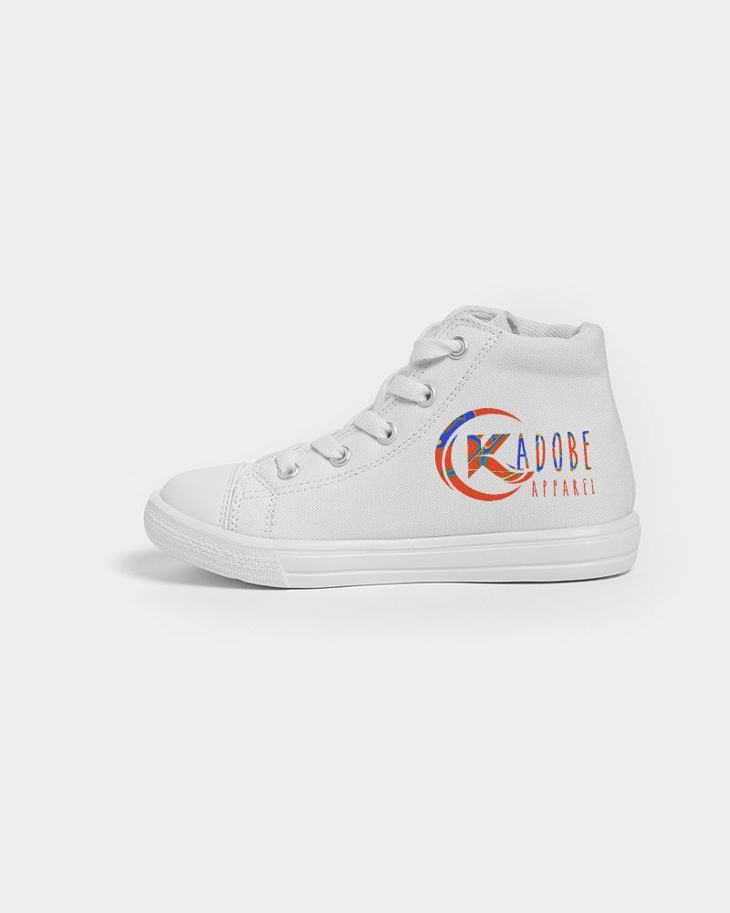 Exclusive Kadobe Orange Frenzy Logo Kids High-Top Canvas Shoe