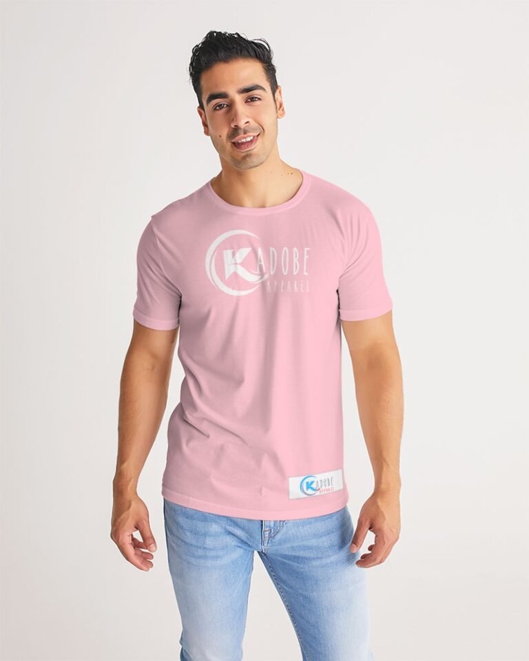 Kadobe Classic Pink Men Short Sleeve Crew Neck T-Shirt