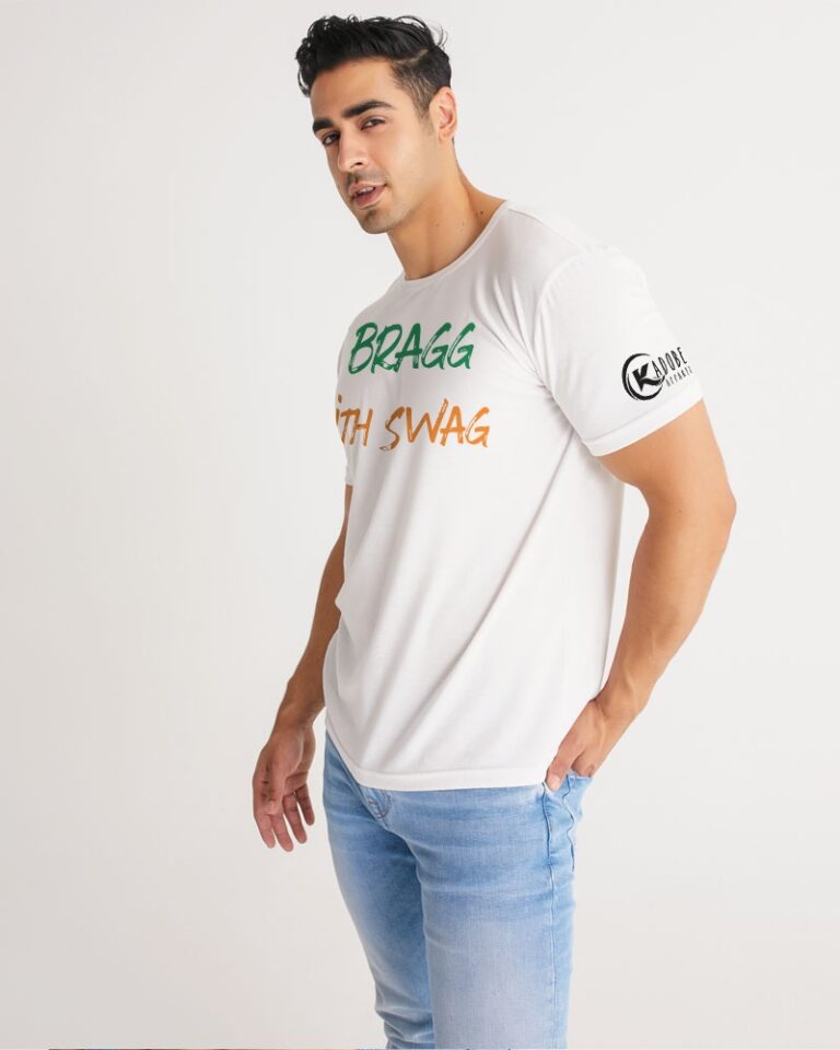 Kadobe I Bragg With Swag White Crew Neck Short Sleeve T Shirt