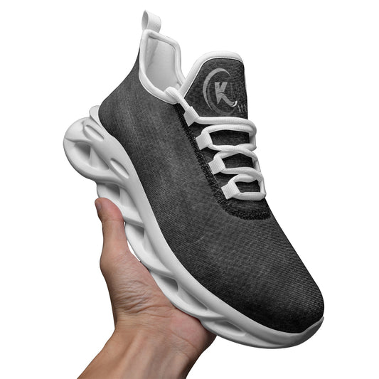 Kadobe Unisex Weave Gray Bounce Mesh Knit Sneakers