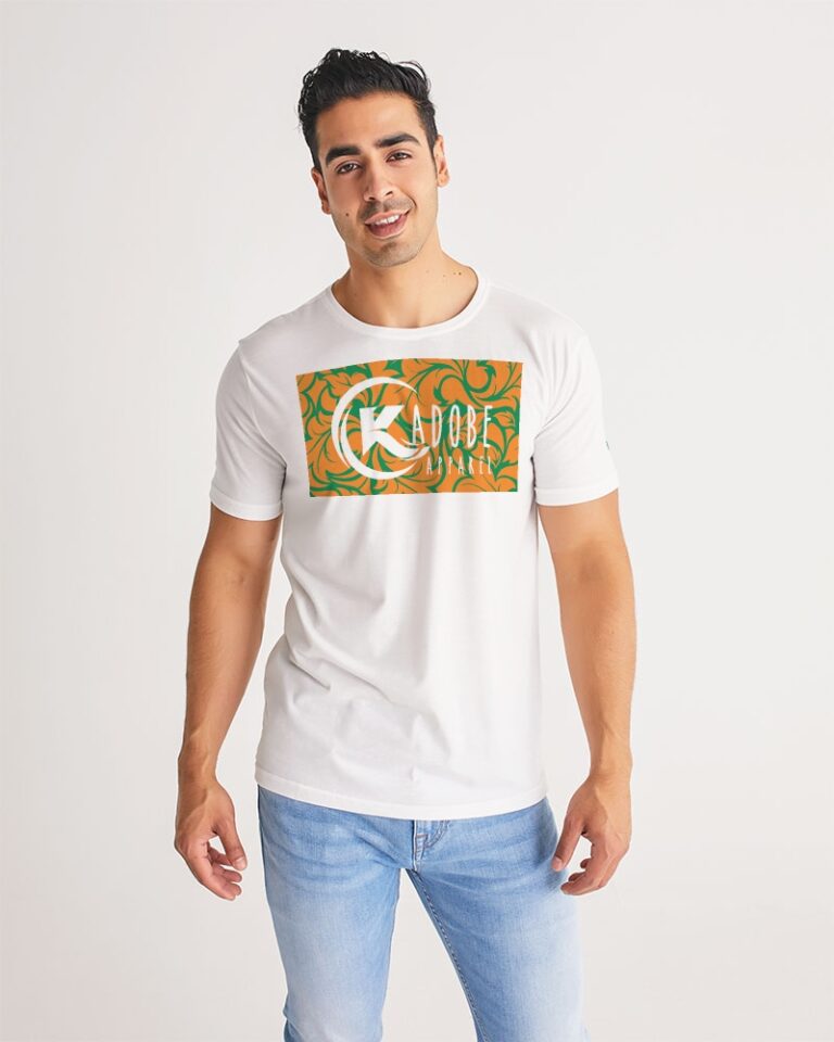 Exclusive Kadobe 2.0 Orange & Green Jungle Blaze Short Sleeve Crew Neck T Shirt
