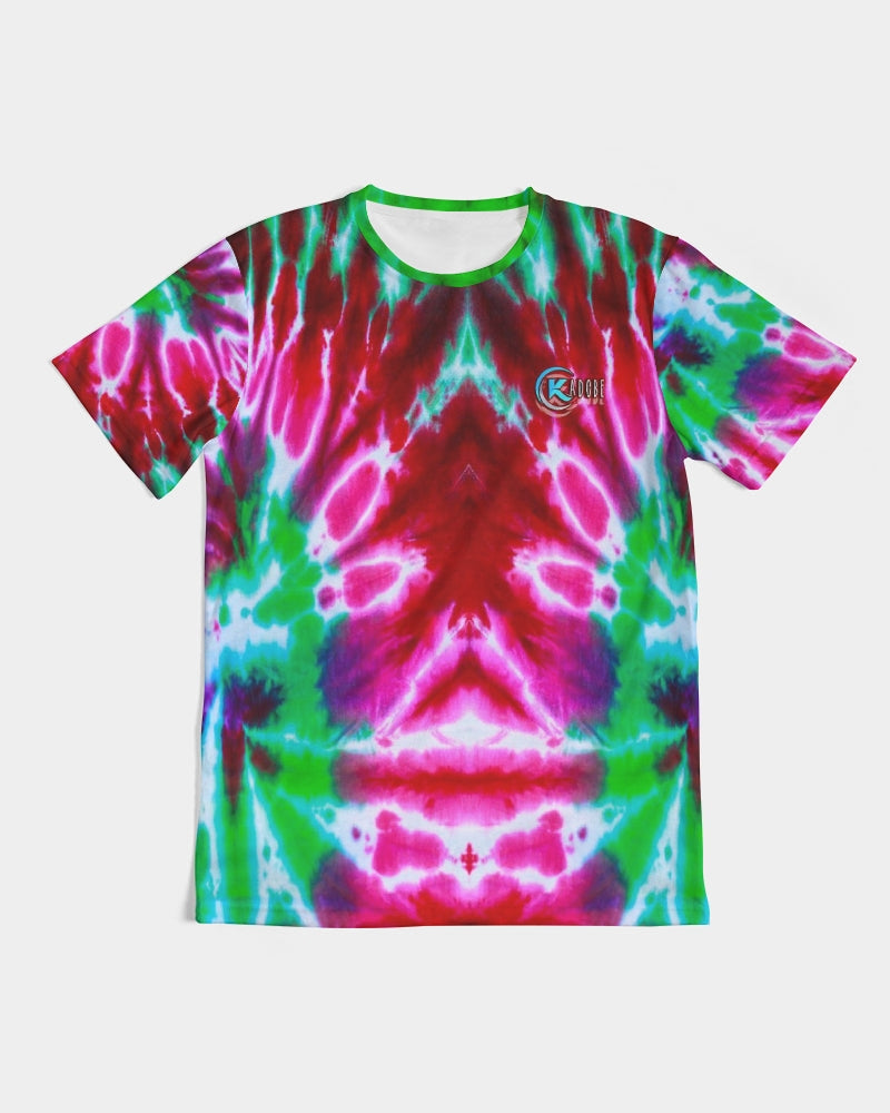 Kadobe Retro Tie Dye Short Sleeve Crew Neck T Shirt