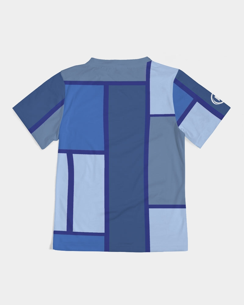 Exclusive Kadobe Abstract Blue Boxes Kids Tee