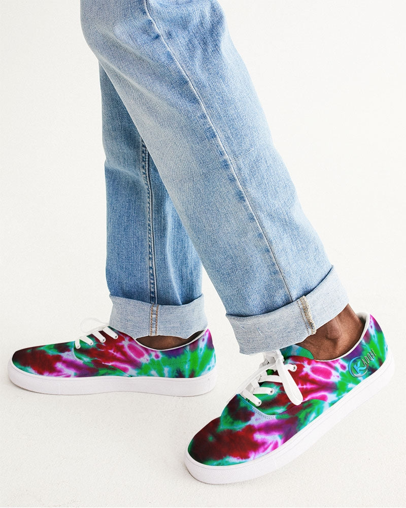 Kadobe Retro Tie Dye Men’s Lace Up Canvas Shoe
