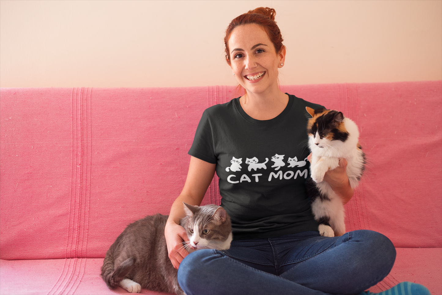 CAT MOM Women's T-Shirt | Cute Kitty Lover Tee