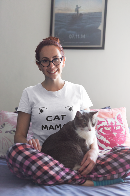 Women's Cat Mama Tee | Best Cat Mom Graphic Shirt