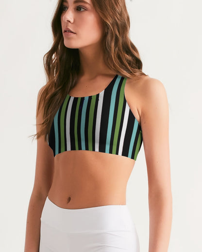 Kadobe Women Emerald Mirage Seamless Sports Bra