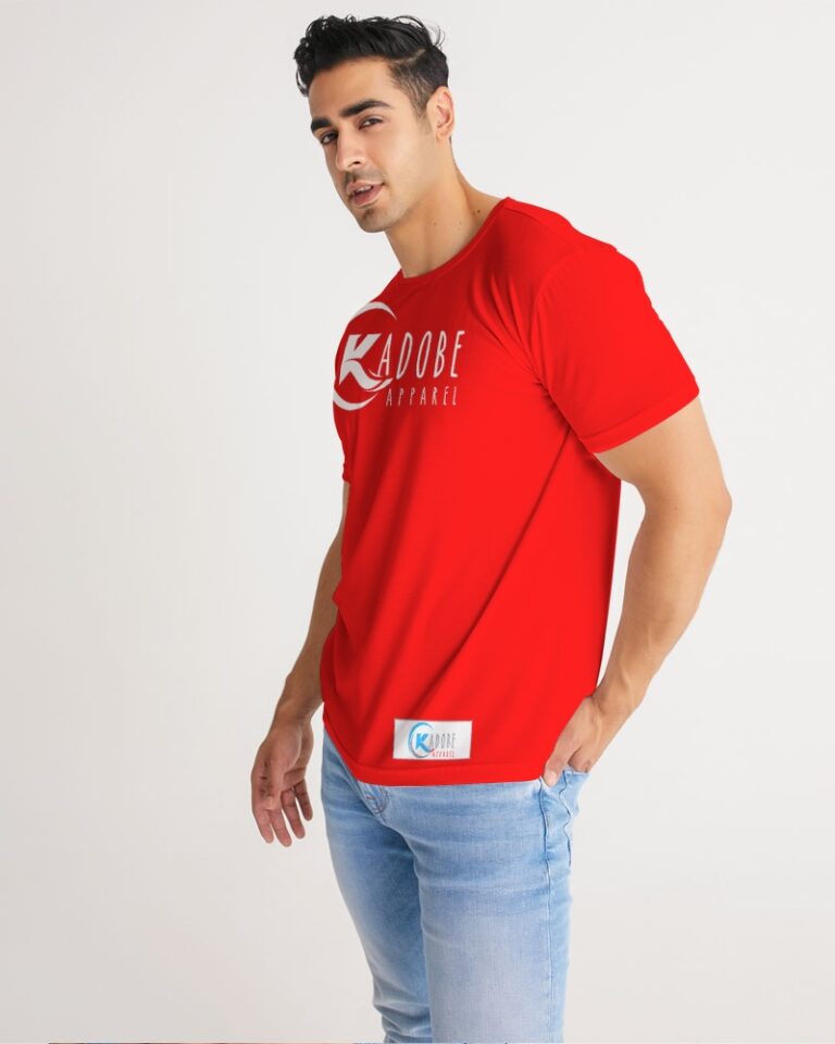 Kadobe Classic Red Men Short Sleeve Crew Neck T Shirt