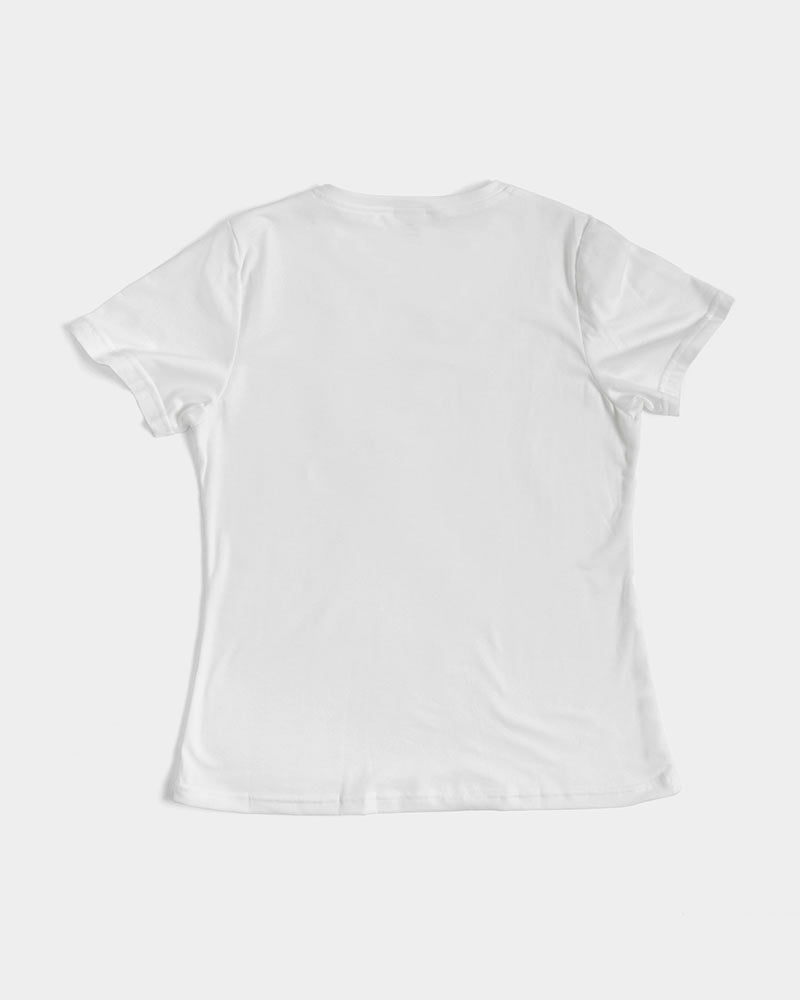Exclusive Kadobe Women Abstract Blue Boxes Logo Short Sleeve Crew Neck T Shirt