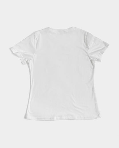 Exclusive Kadobe Women Abstract Blue Boxes Logo Short Sleeve Crew Neck T Shirt