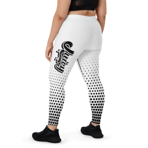White & Black JUICY Leggings