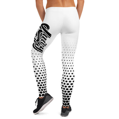 White & Black JUICY Leggings