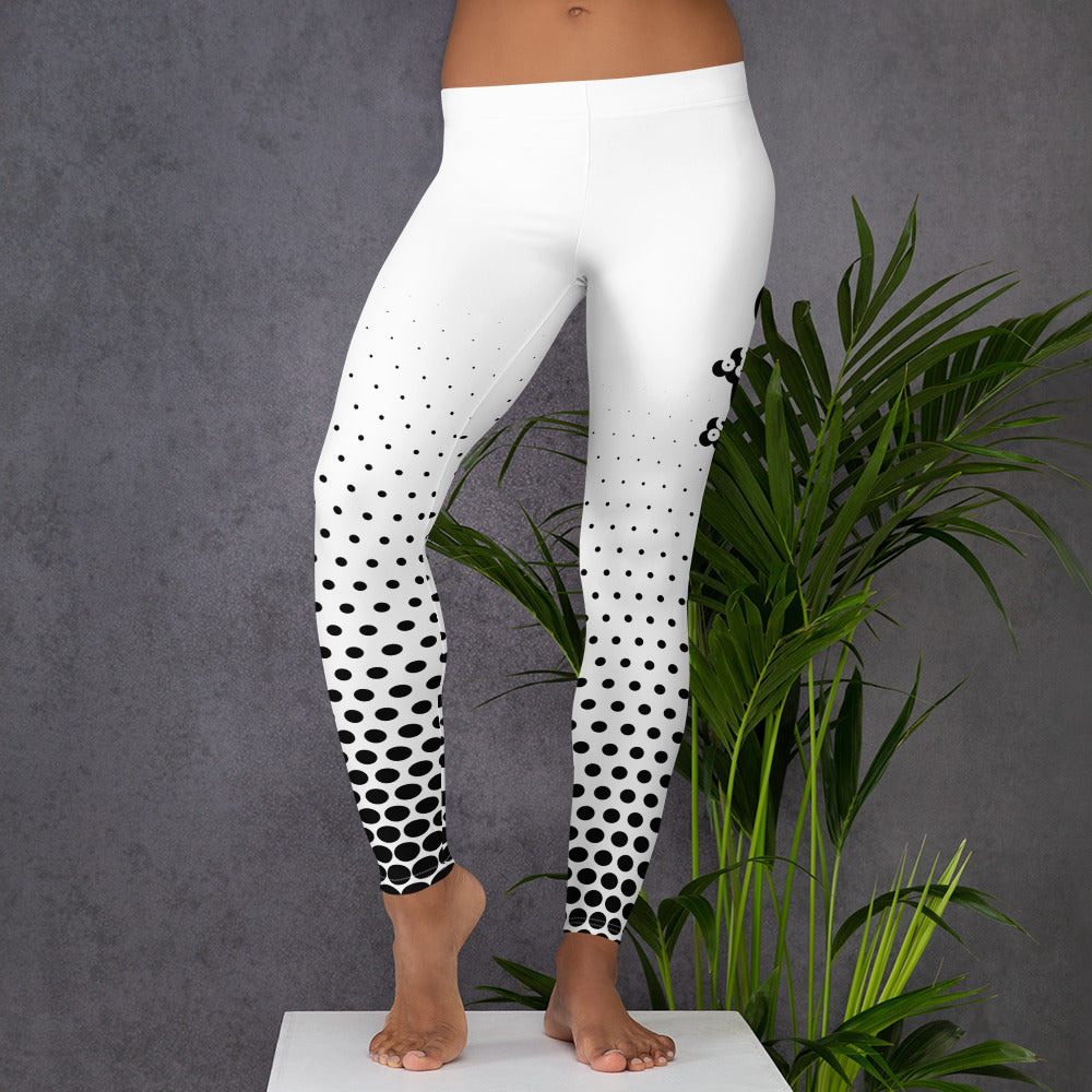 White & Black JUICY Leggings