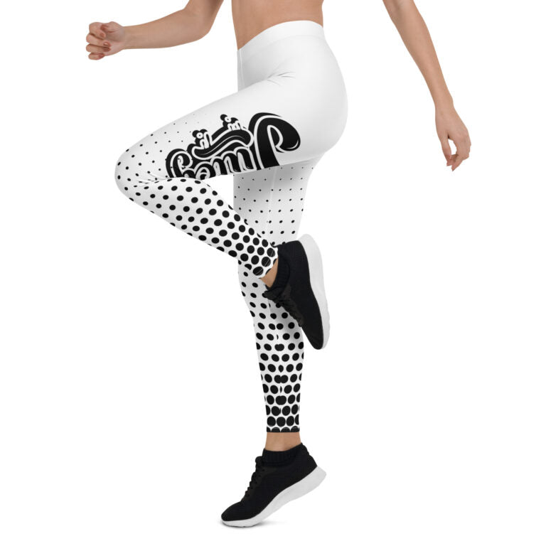 White & Black JUICY Leggings
