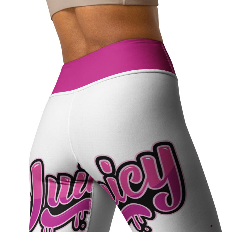 Juicy Yoga Leggings pink and white