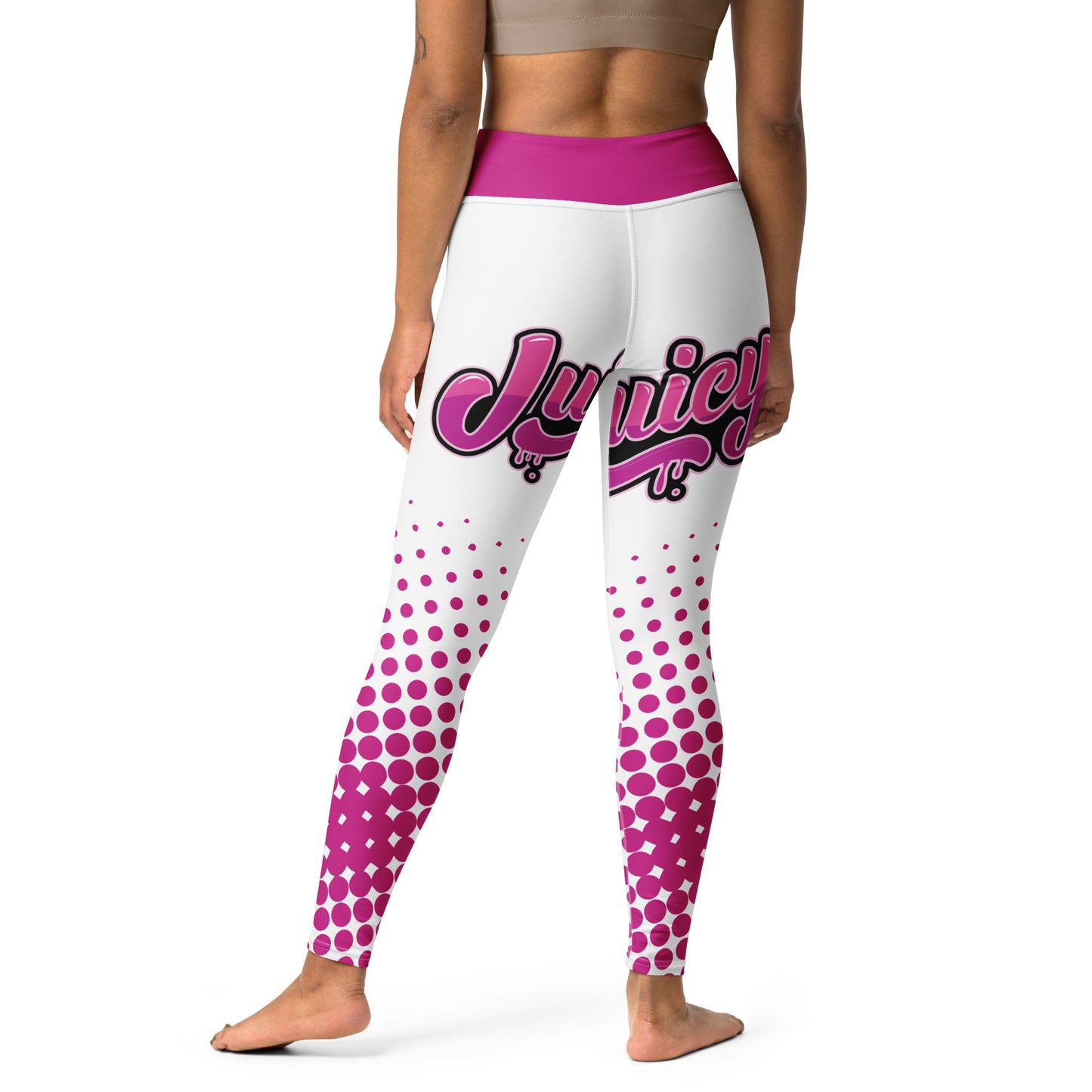 Juicy Yoga Leggings pink and white