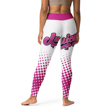 Juicy Yoga Leggings pink and white