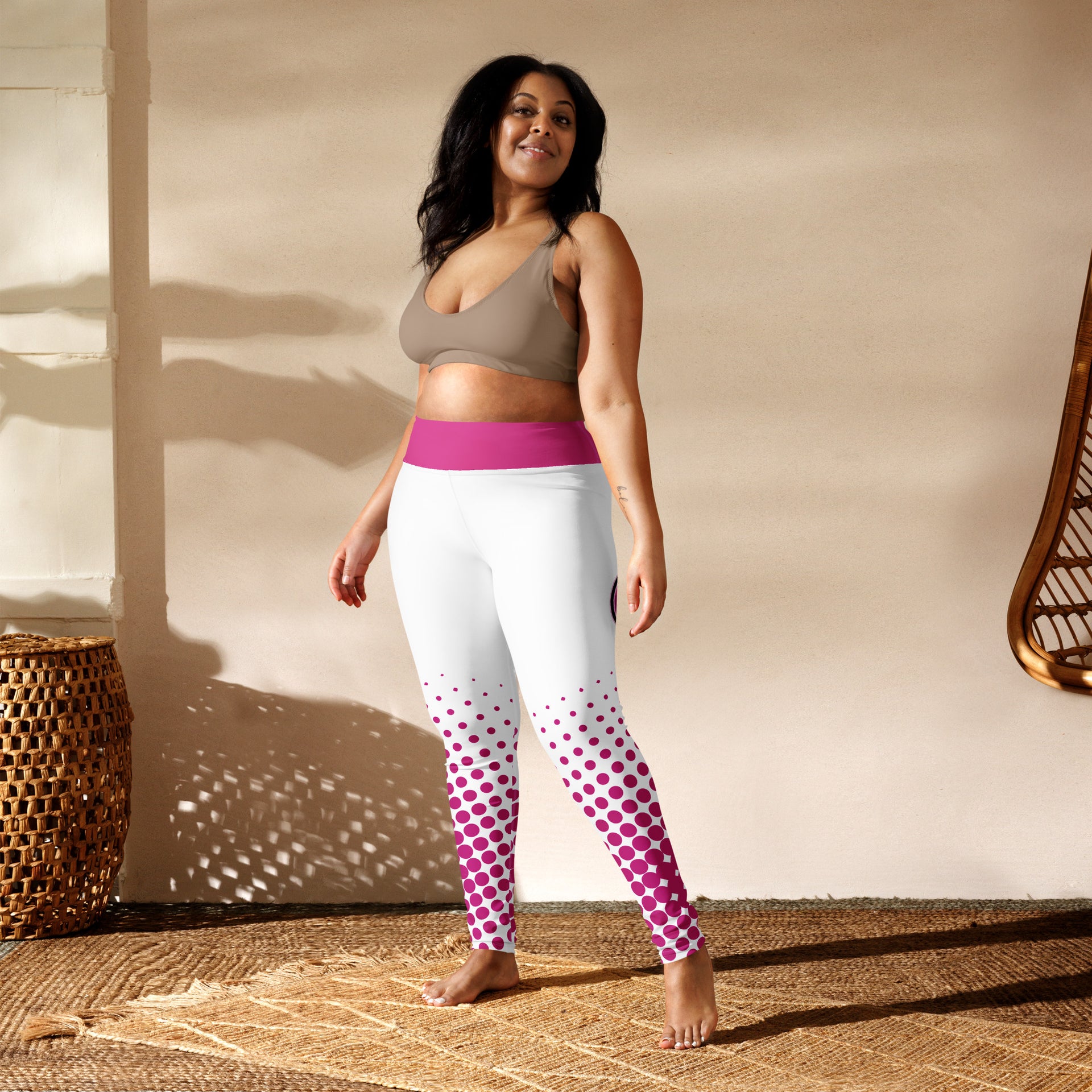 Juicy Yoga Leggings pink and white