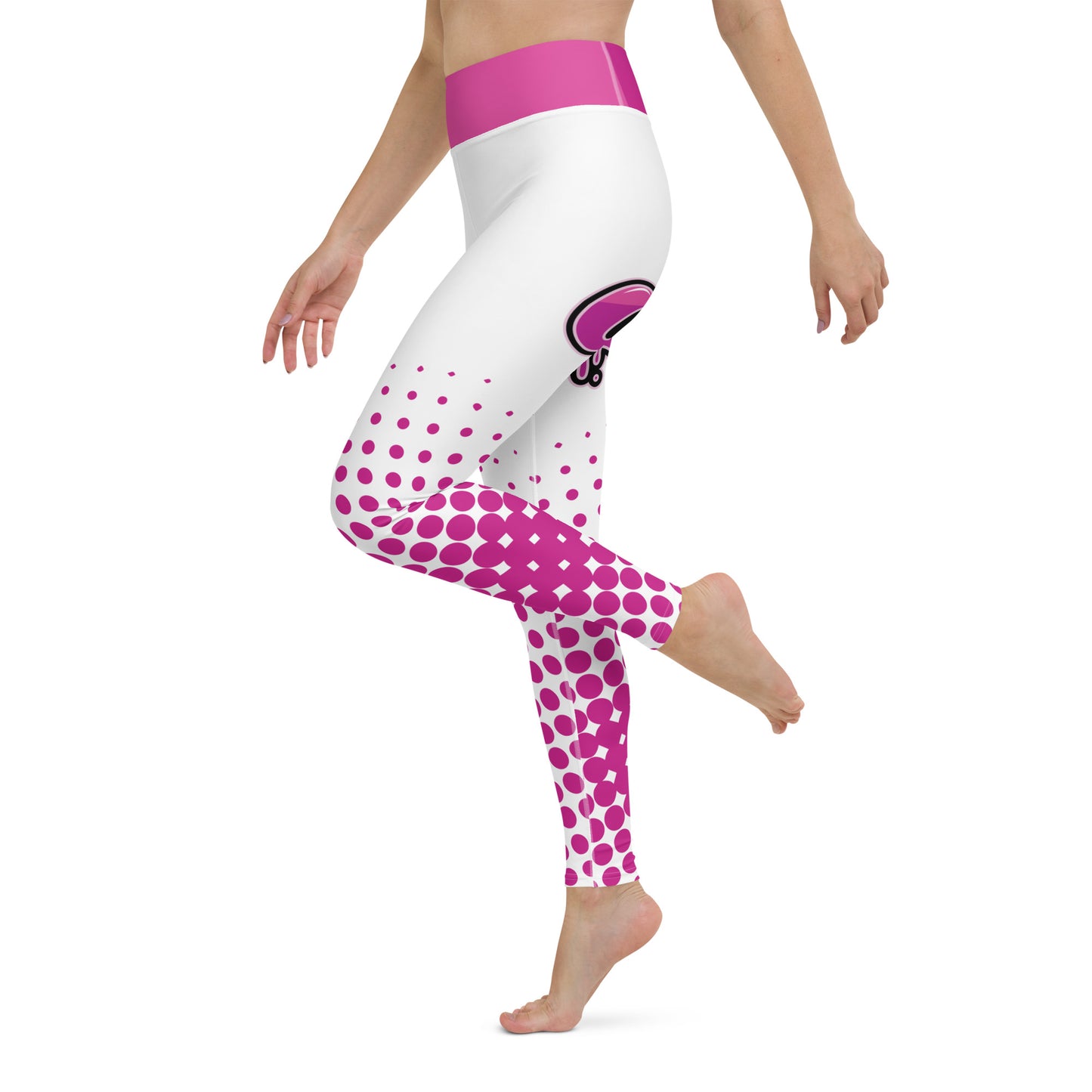 Juicy Yoga Leggings pink and white