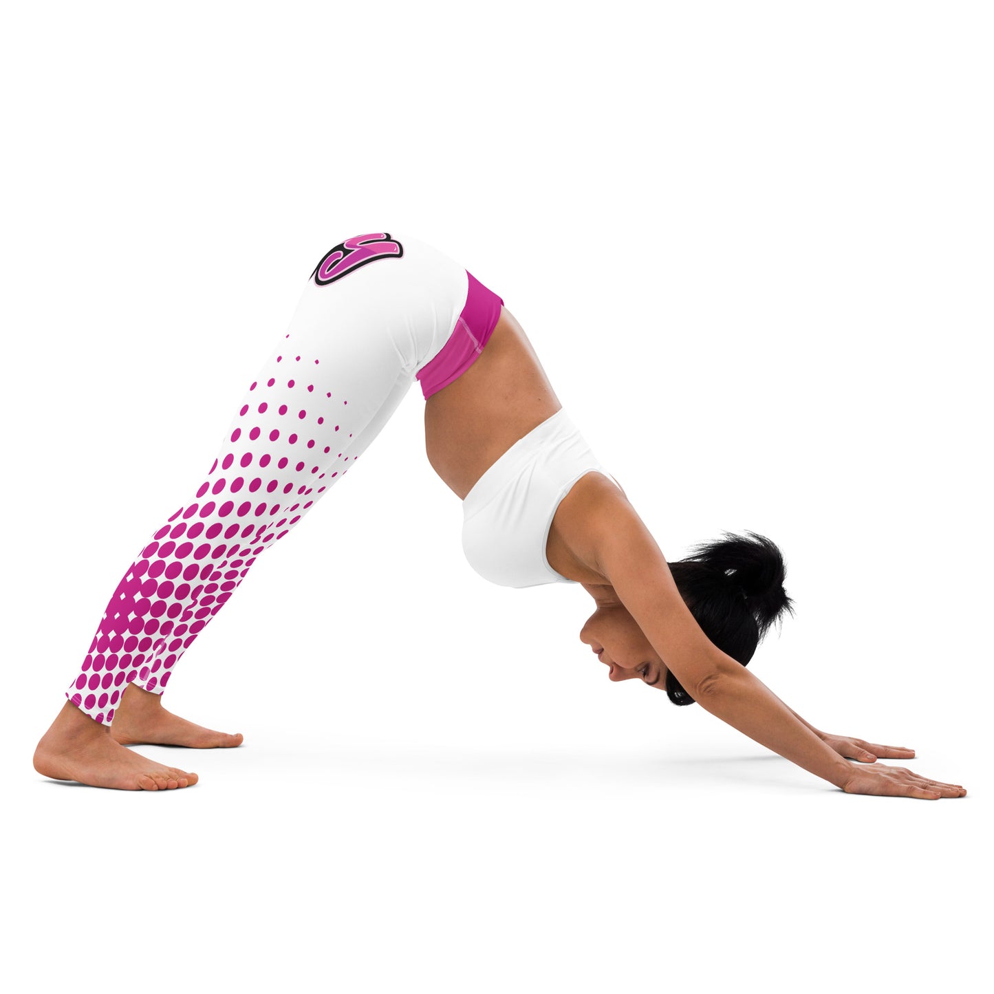 Juicy Yoga Leggings pink and white