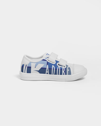 Exclusive Kadobe 2.0 Abstract Blue Boxes Logo Kids Velcro Sneaker