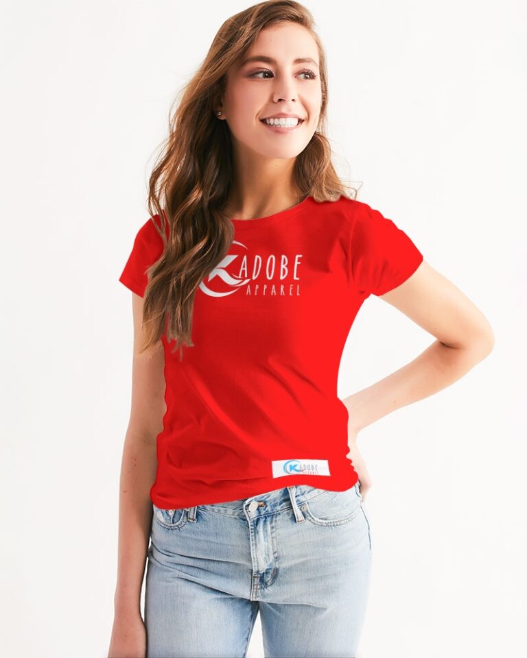 Kadobe Classic Red Women’s Short Sleeve Crew Neck T-Shirt