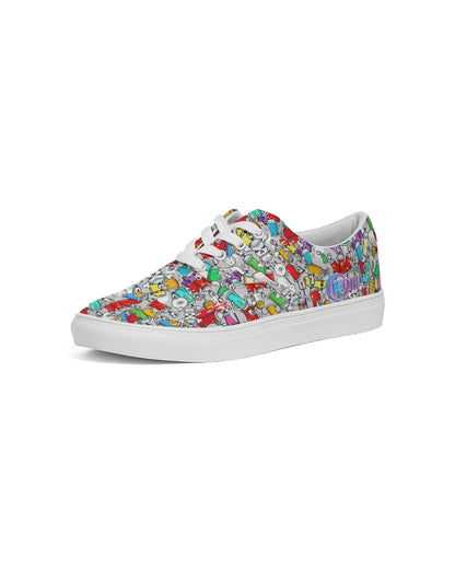 Kadobe Street Skull Graffiti Men’s Lace Up Canvas Shoe