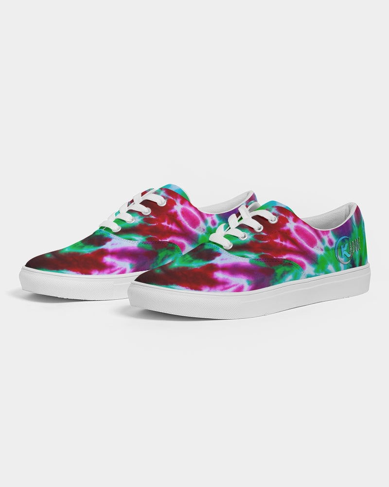 Kadobe Retro Tie Dye Men’s Lace Up Canvas Shoe