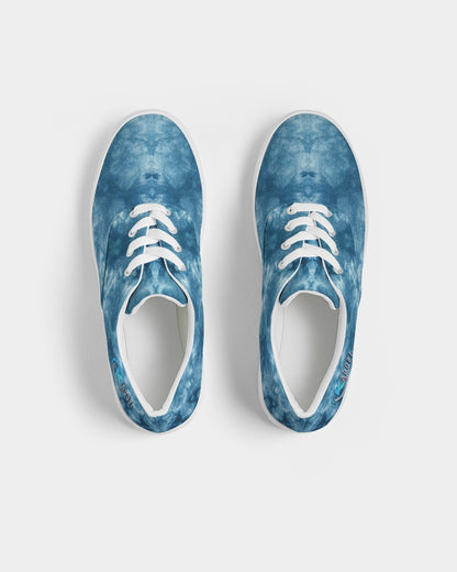Kadobe Blue Denim Tie Dye Men’s Lace Up Canvas Shoe
