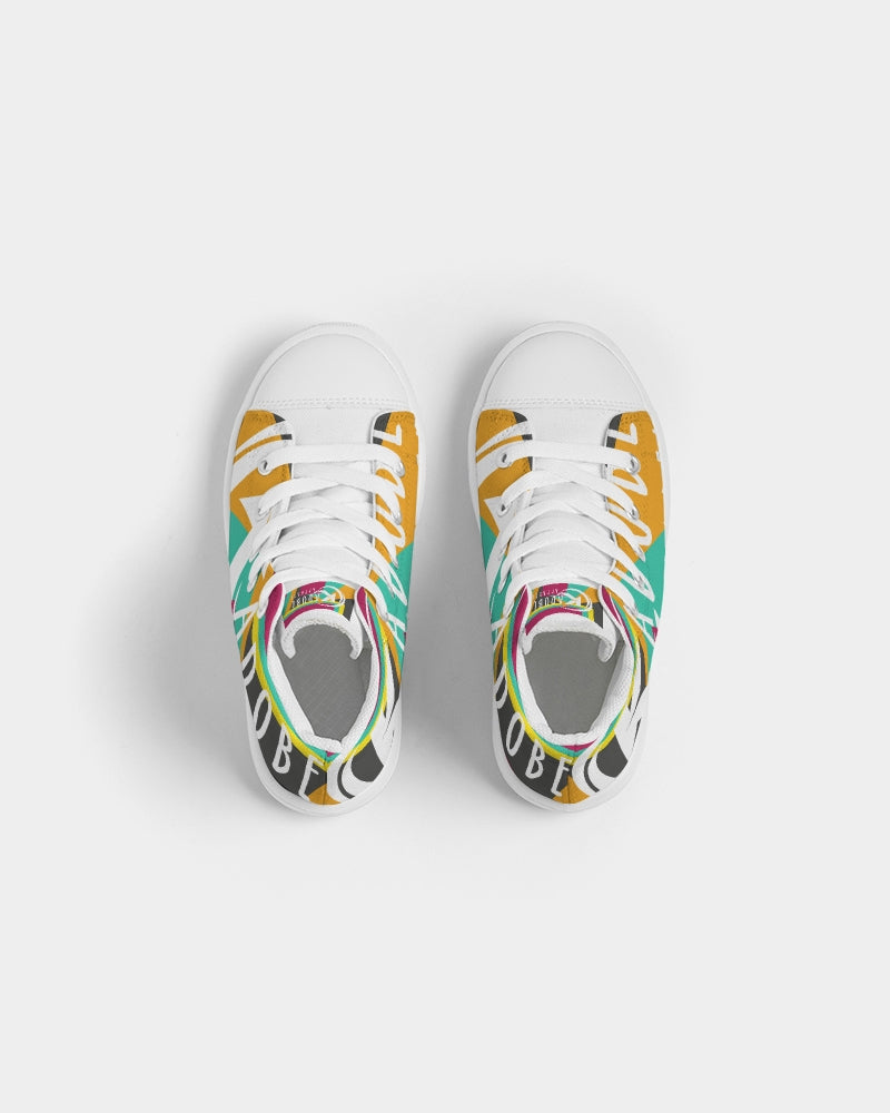 Exclusive Kadobe Modern Stripe Concept 2.0 Logo Kids High Top Canvas Shoe