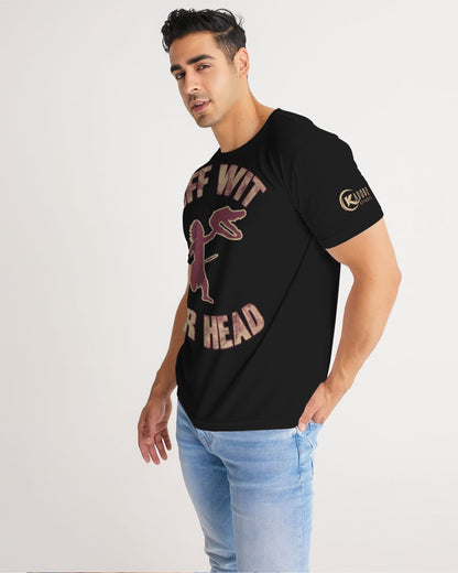 Kadobe Off Wit Your Head Black Short Sleeve Crew Neck T Shirt