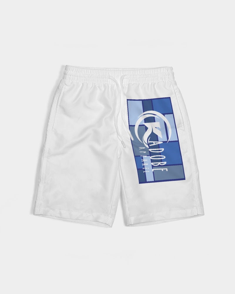 Exclusive Kadobe 2.0 Abstract Blue Boxes Logo Boys Swim Trunk