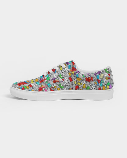 Kadobe Street Skull Graffiti Men’s Lace Up Canvas Shoe