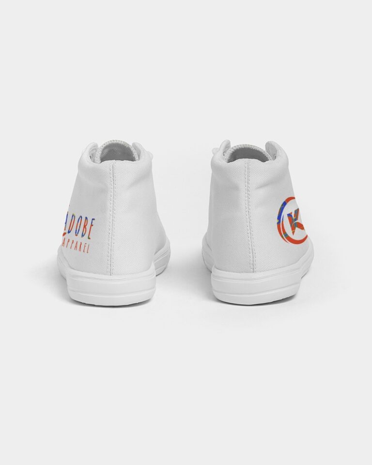 Exclusive Kadobe Orange Frenzy Logo Kids High-Top Canvas Shoe