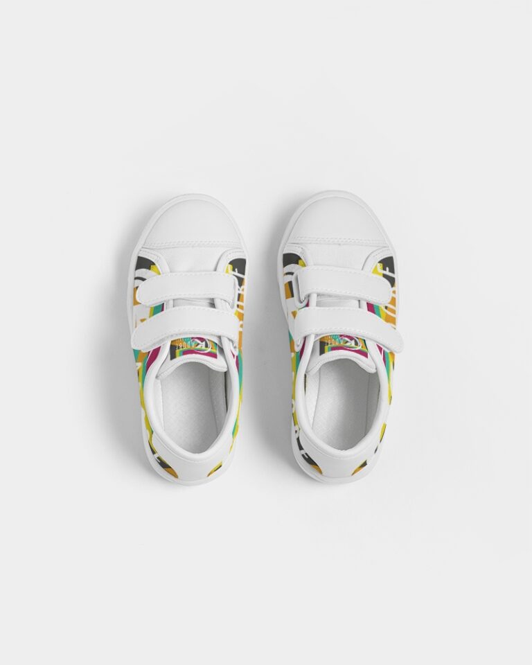 Exclusive Kadobe Modern Stripe Concept 2.0 Logo Kids Velcro Sneaker