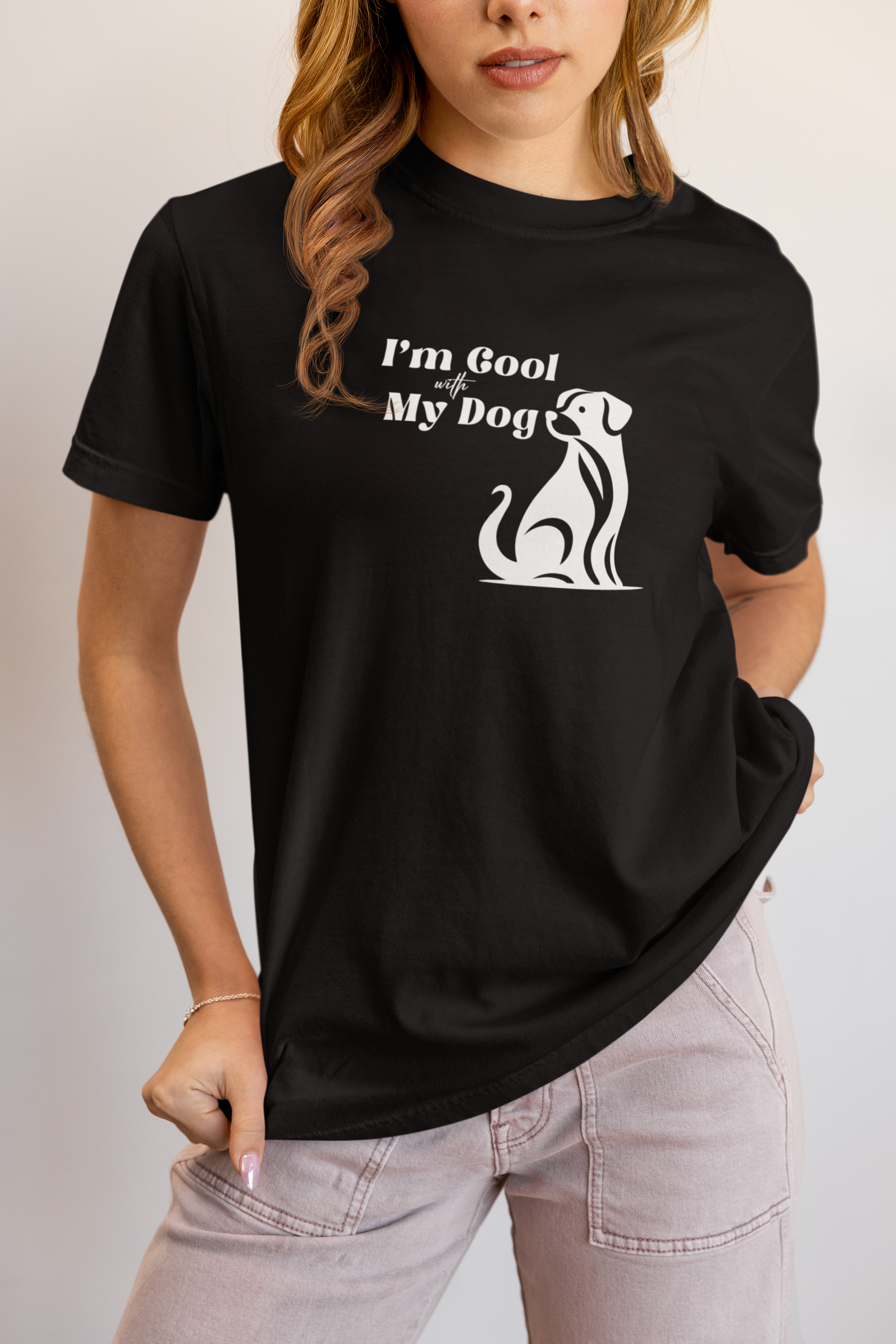 Soft Cotton Dog T-Shirt for Women