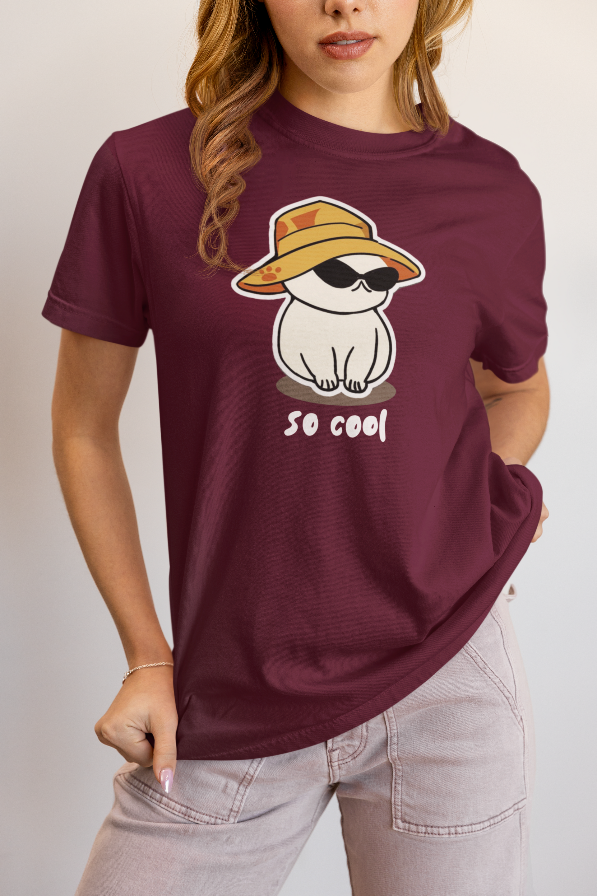 Cute Cool Cat Women's Short Sleeve Tee