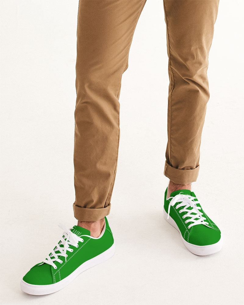 Kadobe Classic Green Men’s Faux-Leather Sneaker