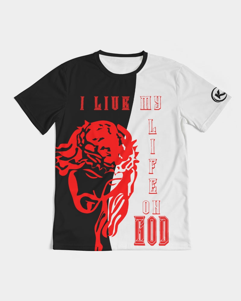 Kadobe I Live My Life On God Crew Neck Short Sleeve T Shirt