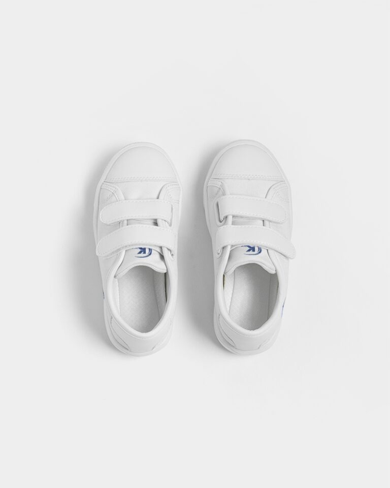 Exclusive Kadobe Abstract Blue Boxes Logo Kids Velcro Sneaker