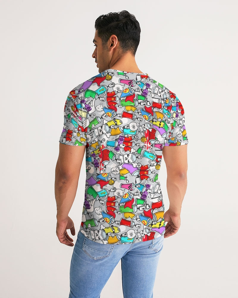 Kadobe Street Skull Graffiti Men’s Short Sleeve Crew Neck T-Shirt