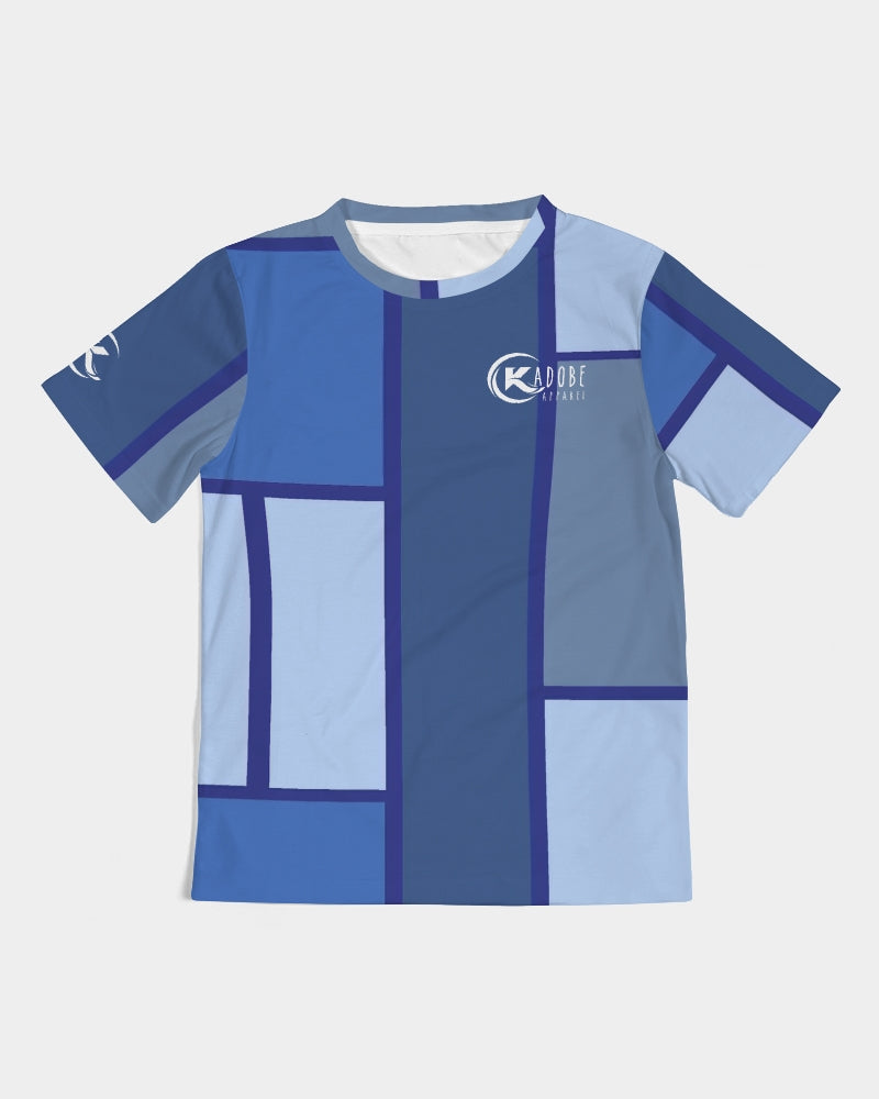 Exclusive Kadobe Abstract Blue Boxes Kids Tee