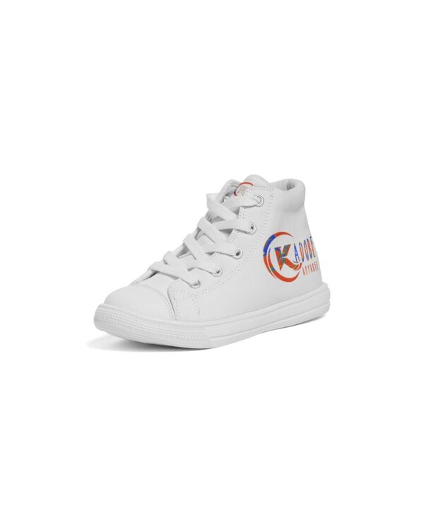 Exclusive Kadobe Orange Frenzy Logo Kids High-Top Canvas Shoe