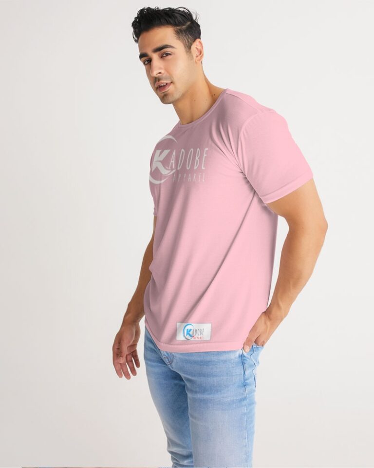 Kadobe Classic Pink Men Short Sleeve Crew Neck T-Shirt