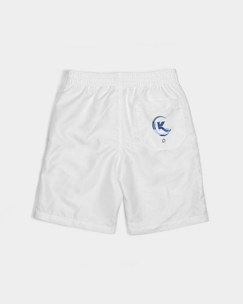 Exclusive Kadobe 2.0 Abstract Blue Boxes Logo Boys Swim Trunk