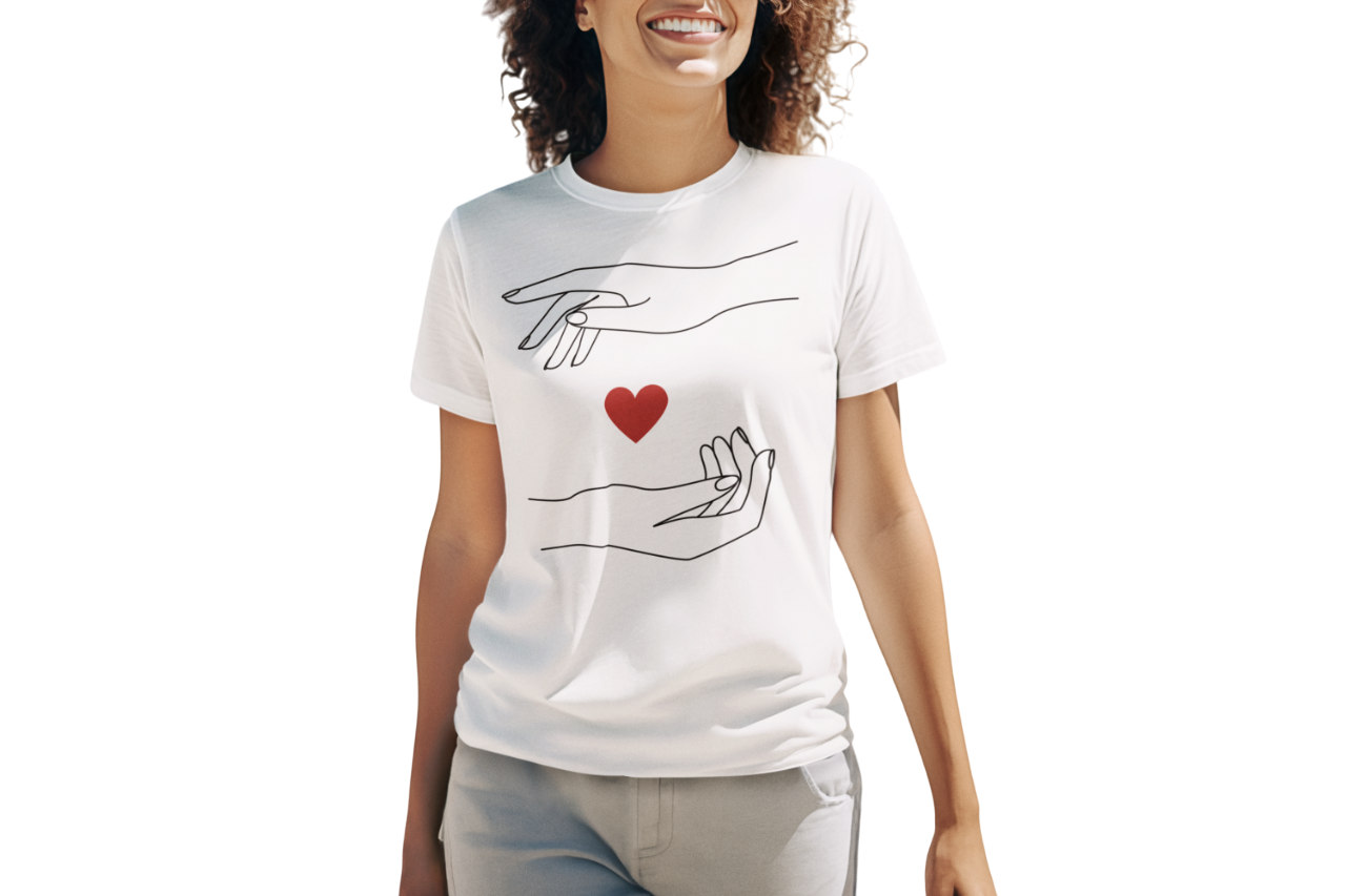 Minimalist Caring Hands Love Women's T-Shirt