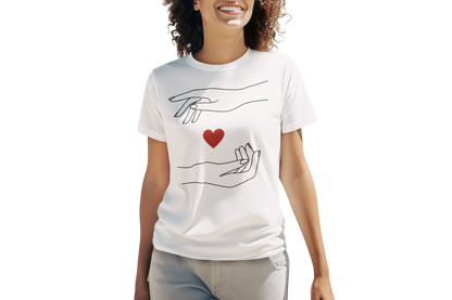 Minimalist Caring Hands Love Women's T-Shirt