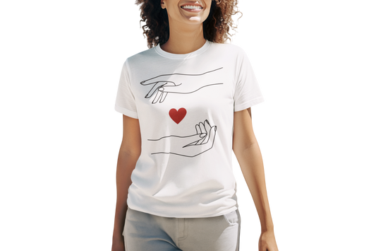 Minimalist Caring Hands Love Women's T-Shirt