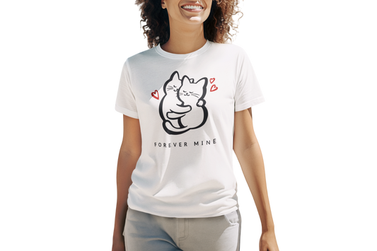 Women's Forever Mine Cat T-Shirt | Adorable Pet Love Top